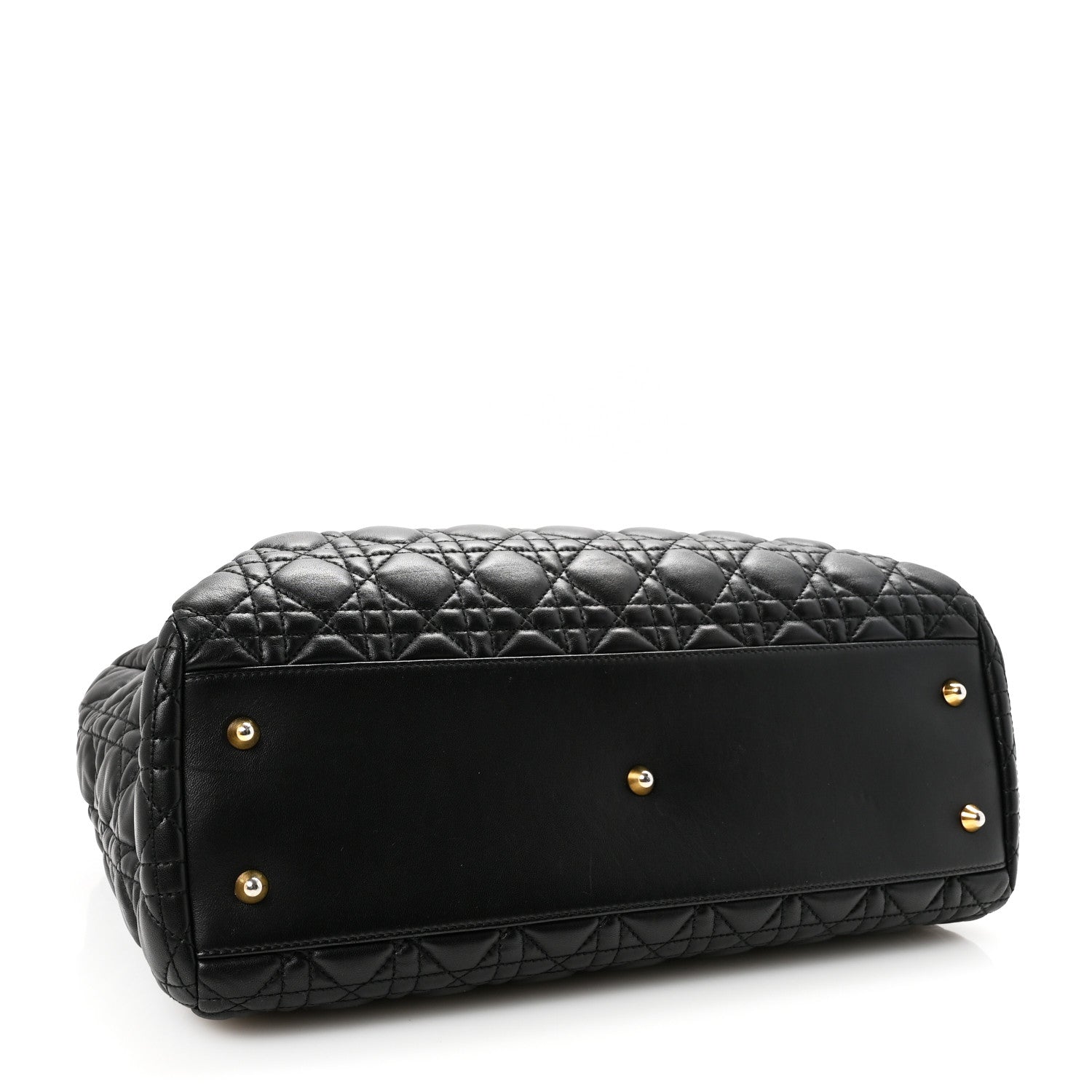 Christian Dior Lambskin Cannage Medium Dior Soft Shopping Tote Black 4 of 9