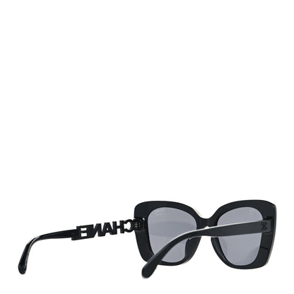 Chanel Acetate Strass Polarized Square Sunglasses 5422-B Black 4 of 8