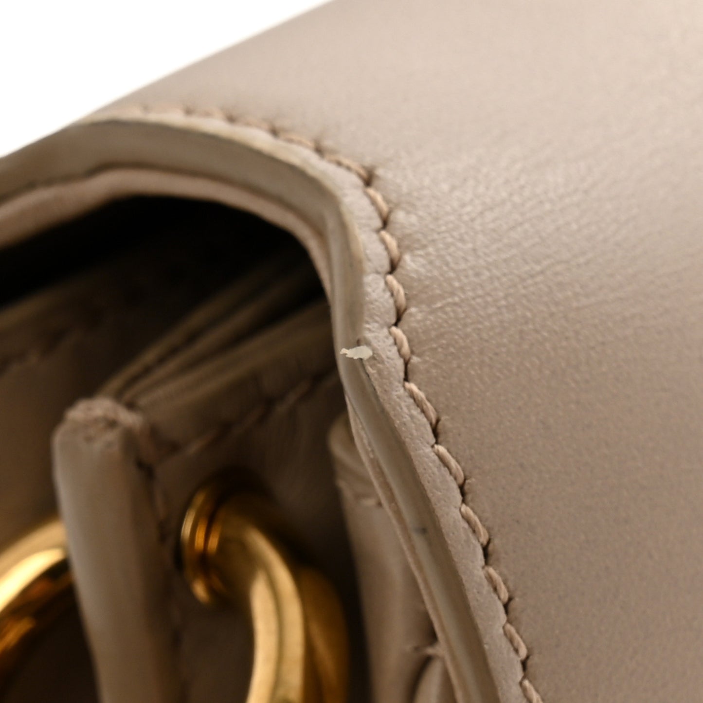 Smooth Calfskin Le Maillon Satchel Dark Beige