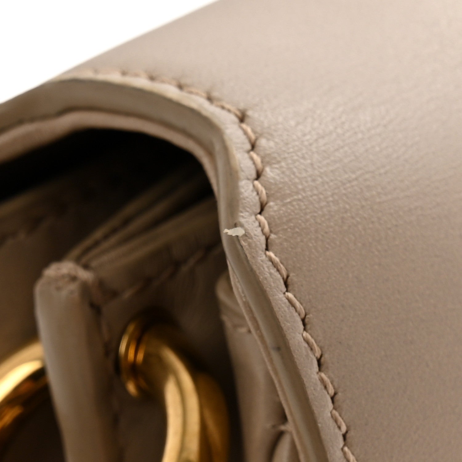 Saint Laurent Smooth Calfskin Le Maillon Satchel Dark Beige 12 of 13