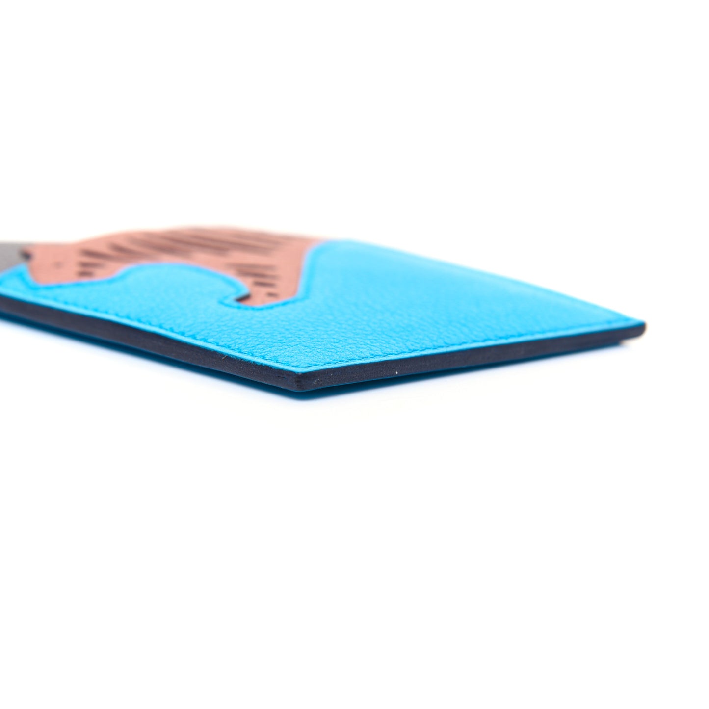 Evercolor Epsom Togo Rooroo 3CC Card Holder Bleu Frida Brique Bleu Nuit