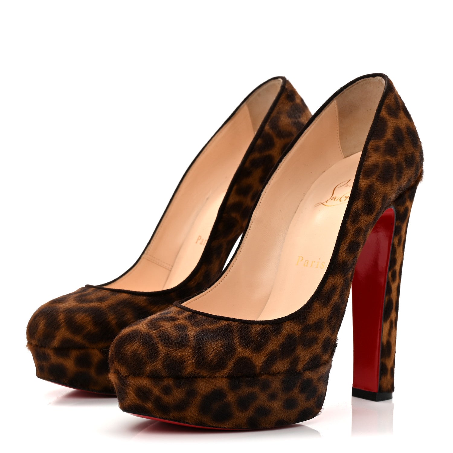 Christian Louboutin Calf Hair Leopard Print Mini Chad Bibi 140 Pumps 38 4 of 10