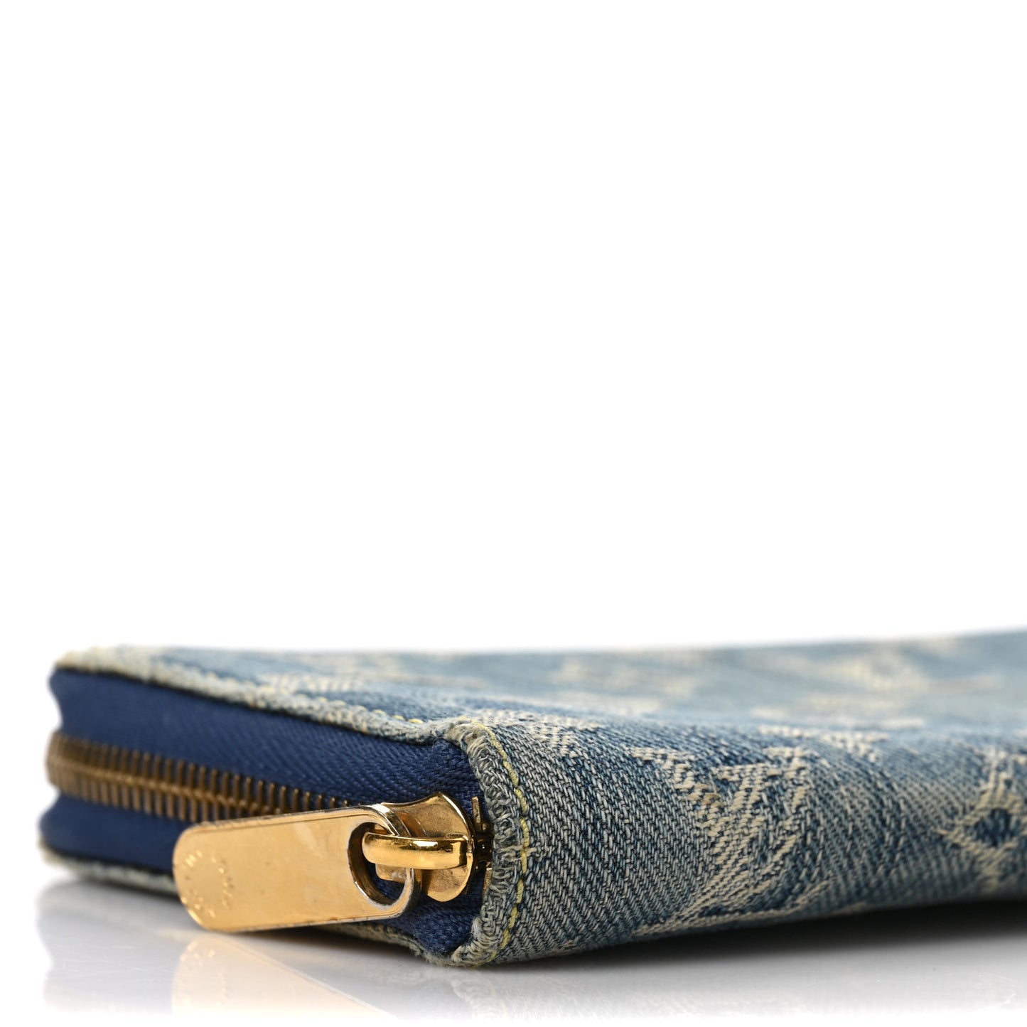 Monogram Denim Zippy Wallet Blue