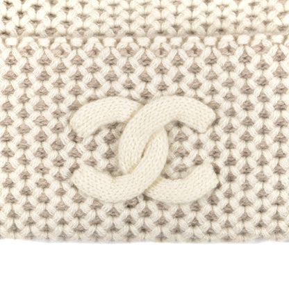 Chanel Cashmere CC Beanie Hat Beige 3 of 5