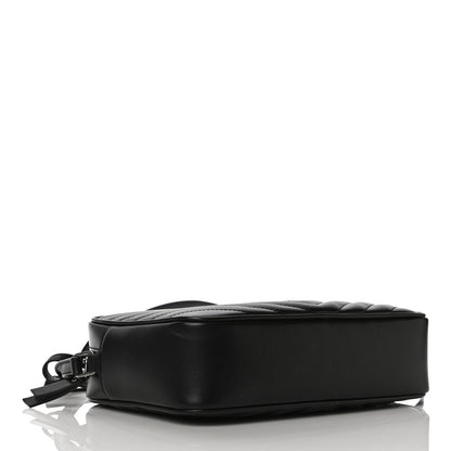 Saint Laurent Calfskin Matelasse Monogram Lou Camera Bag Black 4 of 10