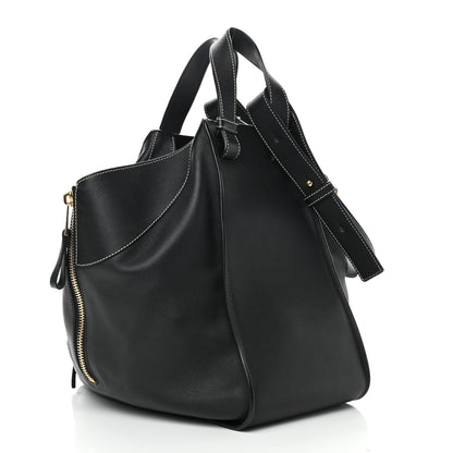 Loewe Calfskin Medium See U Later Hammock Shoulder Bag Black White 3 of 11