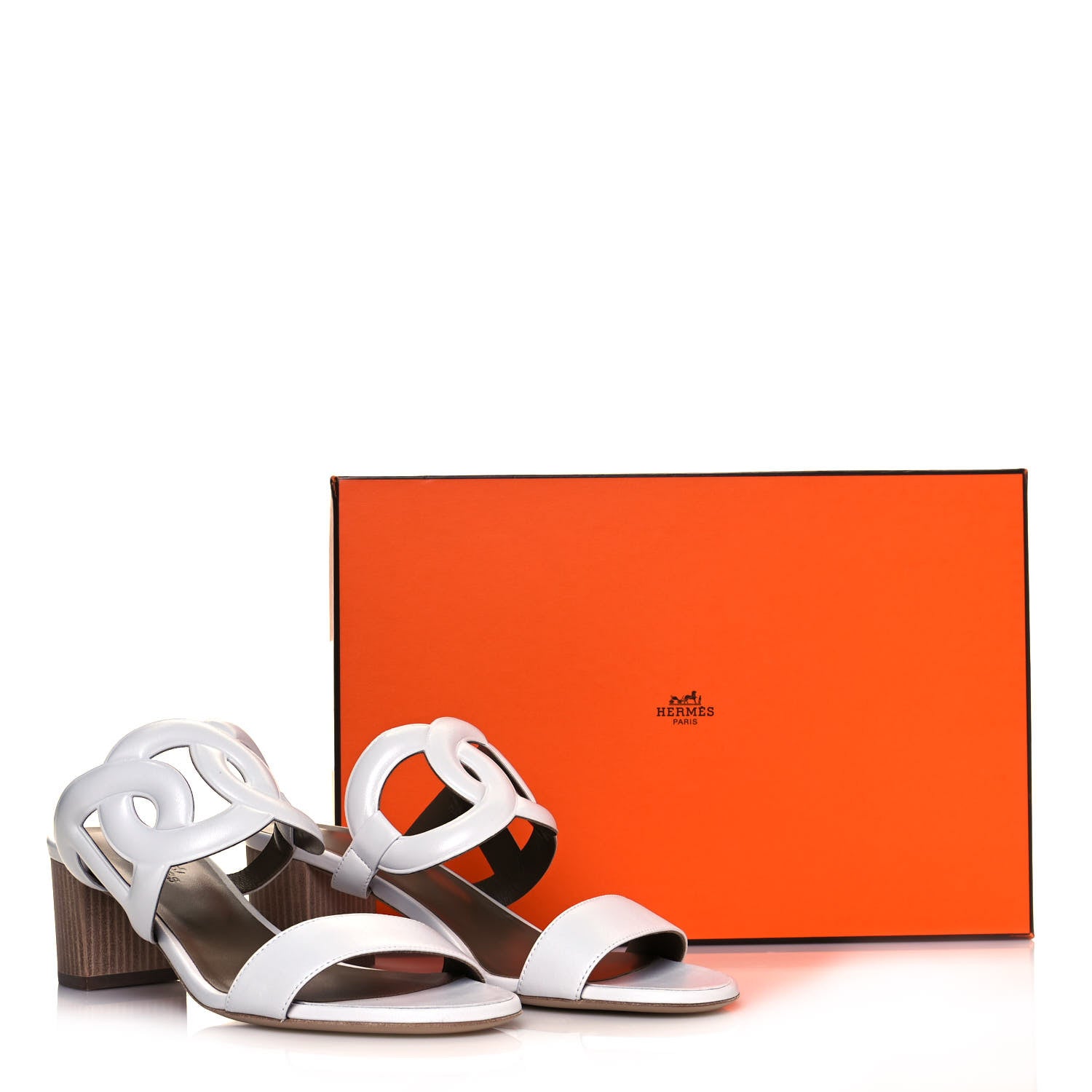 Hermes Nappa Bikini Sandals 38 White 8 of 8