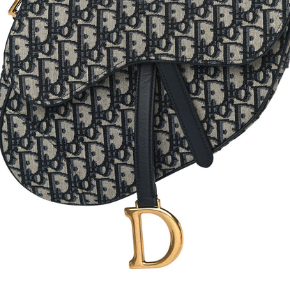 Christian Dior Oblique Saddle Bag Blue 8 of 10