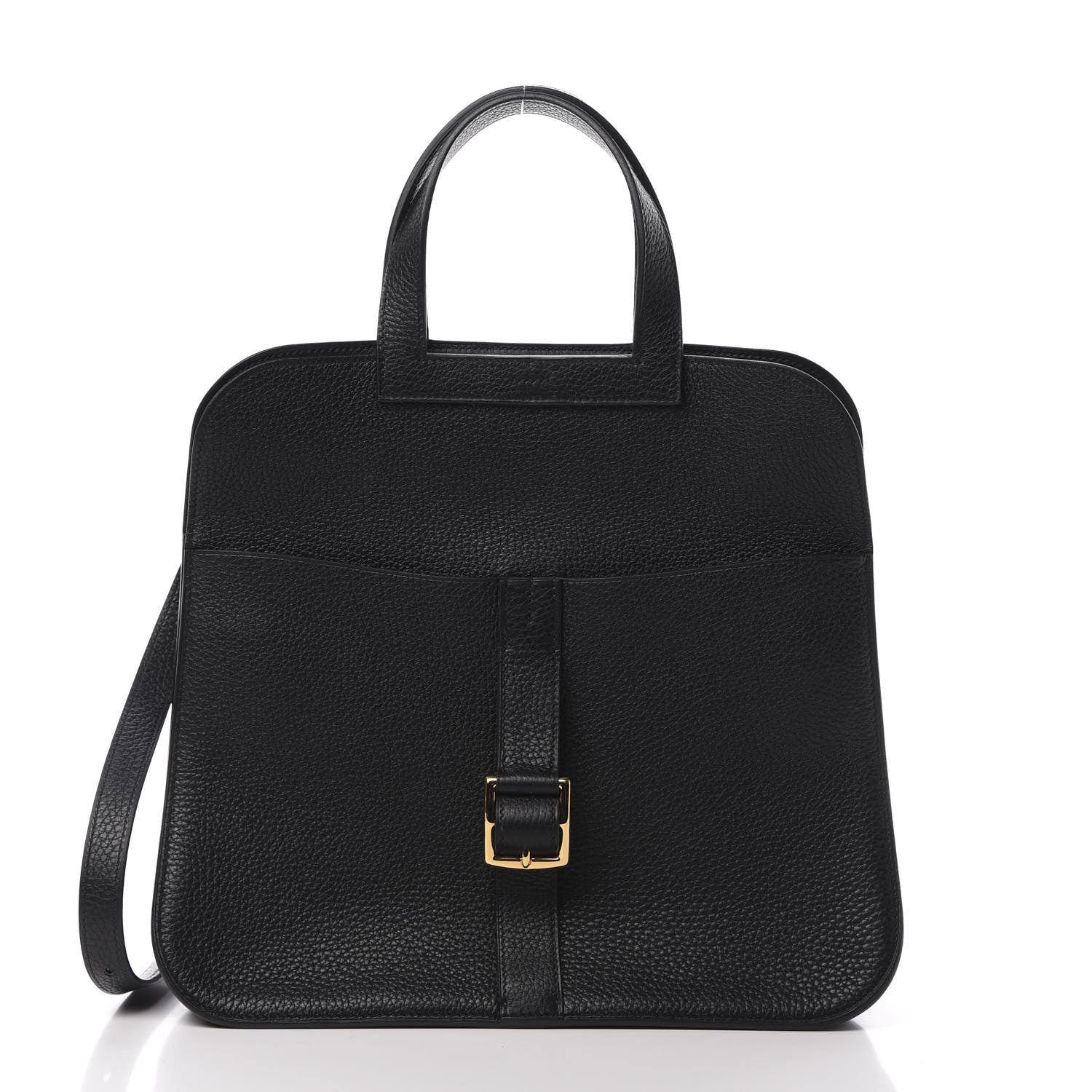 Hermes Taurillon Clemence Halzan 31 GM Black 4 of 14