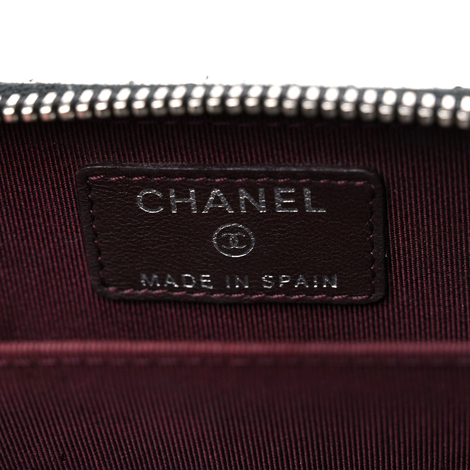 Chanel Lambskin Quilted Zip Coin Purse Black 6 of 10