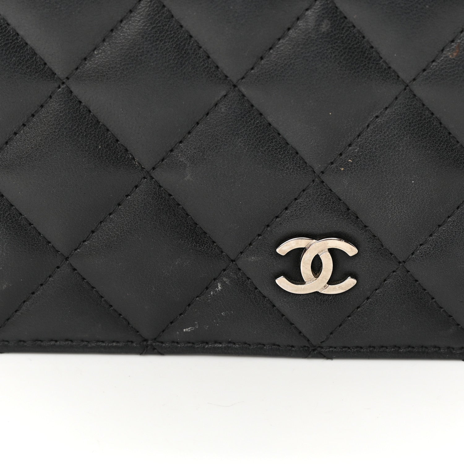 Chanel Lambskin Quilted Yen Wallet Black 14 of 18