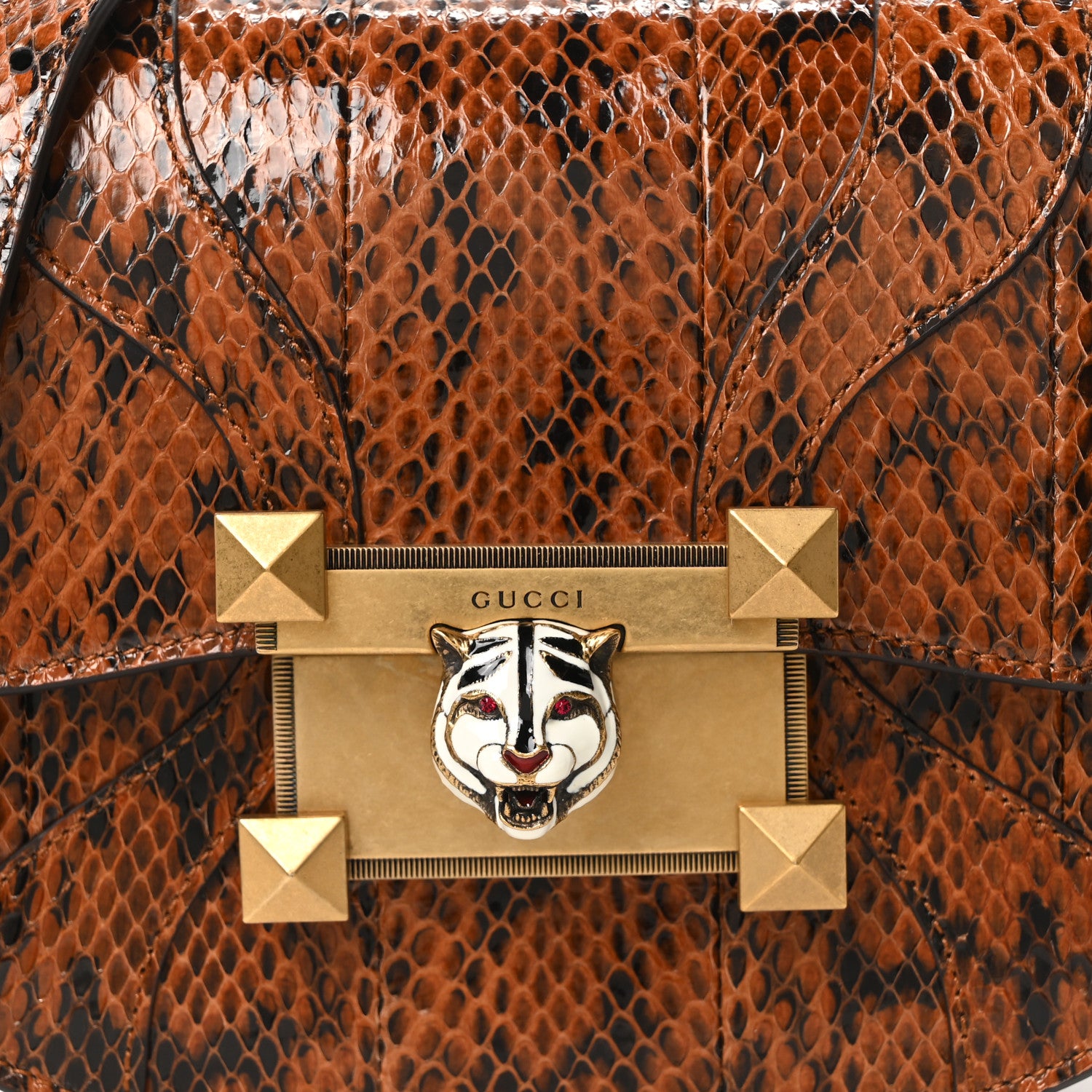 Gucci Elaphe Radiata Crystal Small Osiride Shoulder Bag Bright Cuir Ruby 8 of 10