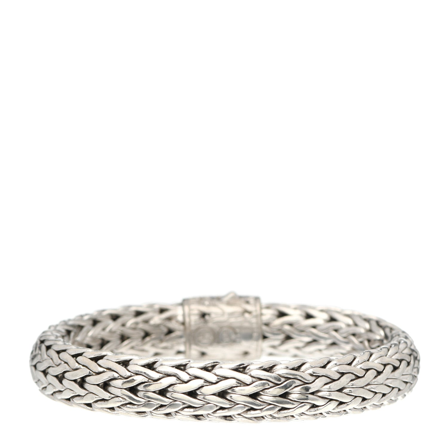 John Hardy Sterling Silver Diamond 11mm Classic Chain Bracelet 3 of 5