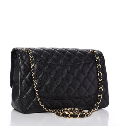 Chanel Caviar Quilted Jumbo Double Flap Black 3 of 10