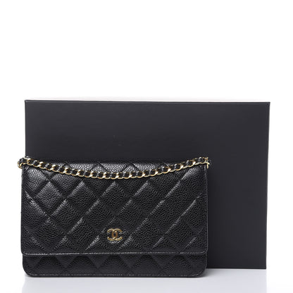 Chanel Caviar Quilted Wallet On Chain WOC Black 11 of 11