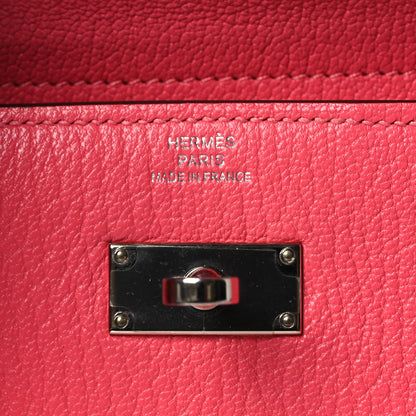 Hermes Chevre Mysore Medium Kelly Wallet Rose Azalee 6 of 10