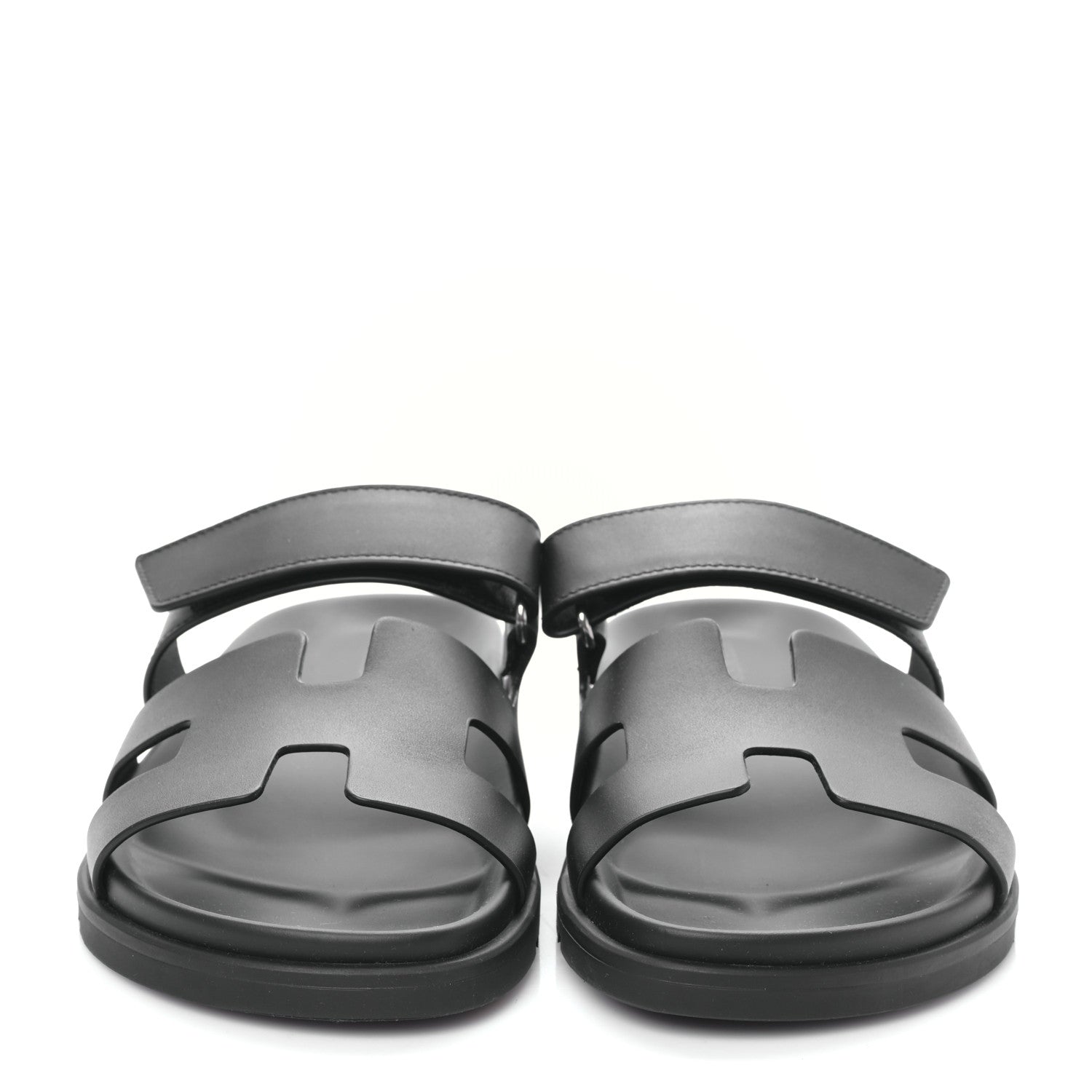 Hermes Calfskin Womens Chypre Sandals 40 Black 2 of 8