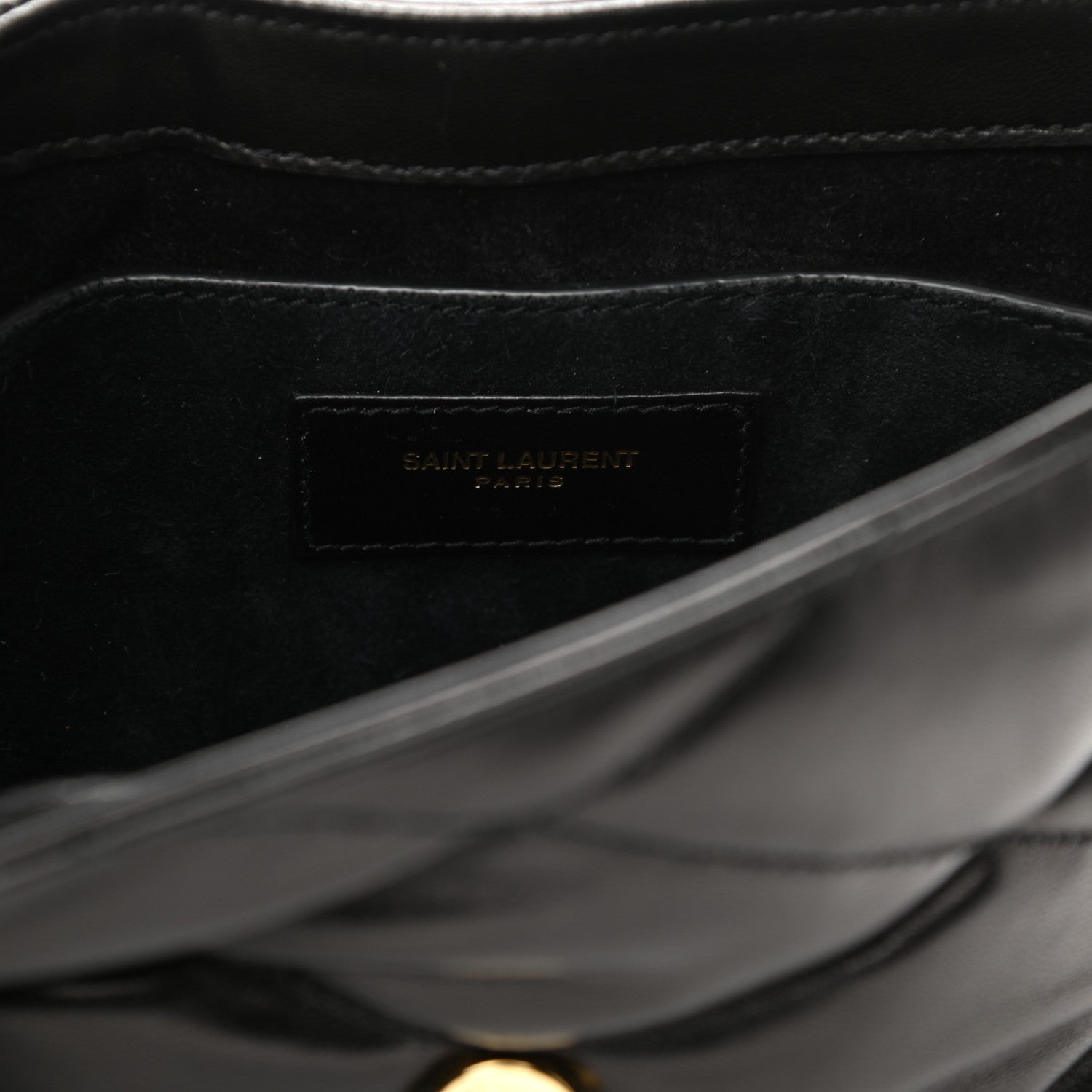 Saint Laurent Lambskin Quilted Le 57 Diamond Shoulder Bag Black 6 of 11