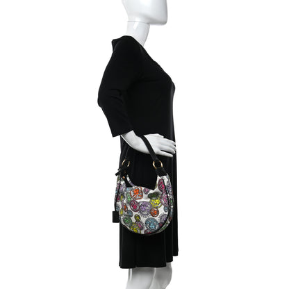 Versace Nylon Calfskin Medusa Amplified Print Hobo Bag White Multicolor 2 of 10