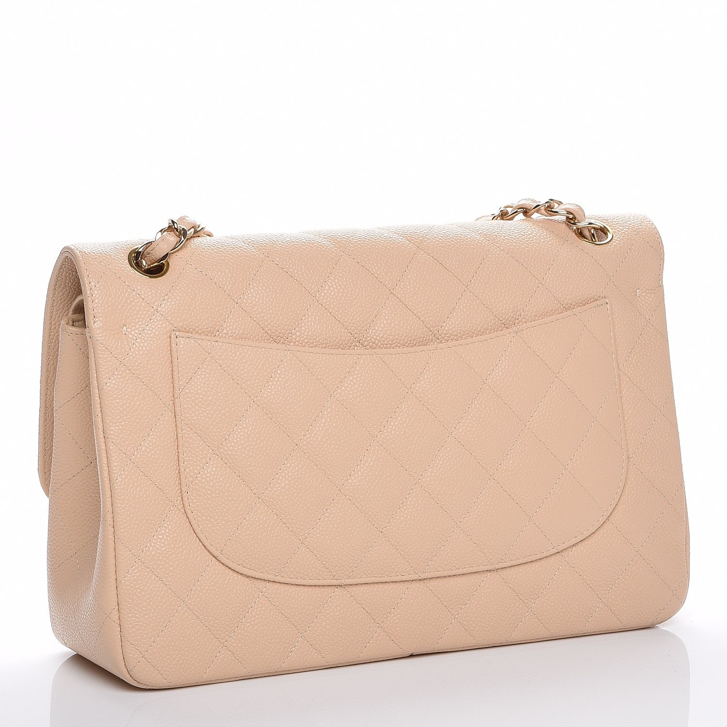 Chanel Caviar Quilted Jumbo Double Flap Beige Clair 3 of 7