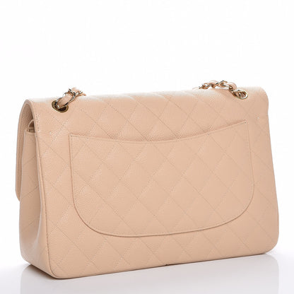 Chanel Caviar Quilted Jumbo Double Flap Beige Clair 3 of 7