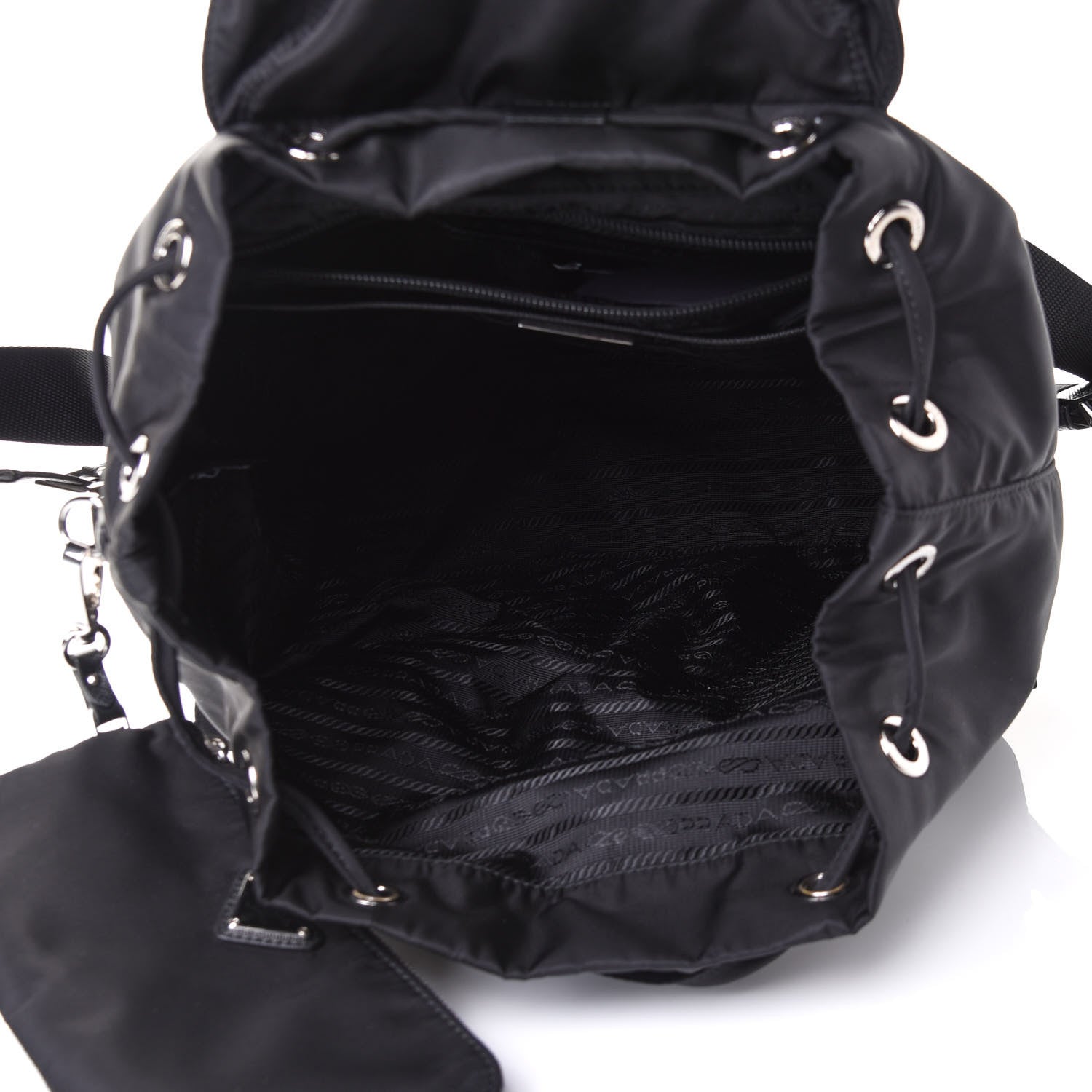 Prada Tessuto Nylon Saffiano Medium Backpack Black 4 of 10