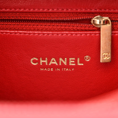 Chanel Caviar Quilted Medium CC Filigree Vanity Case Red 6 of 10