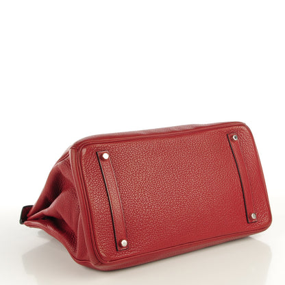 Hermes Taurillon Clemence Birkin 35 Rouge H 15 of 19