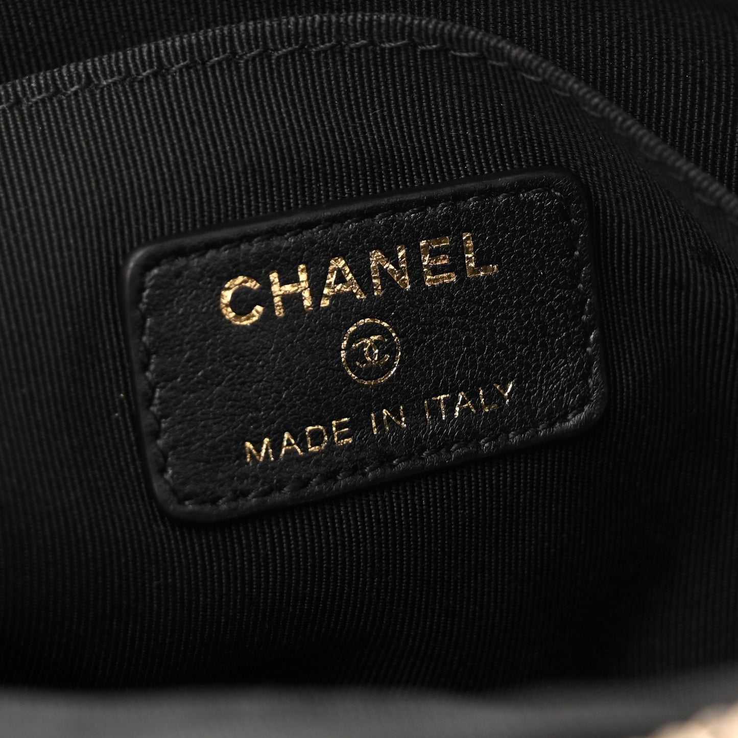 Lambskin Quilted Waist Bag With Pouch Black