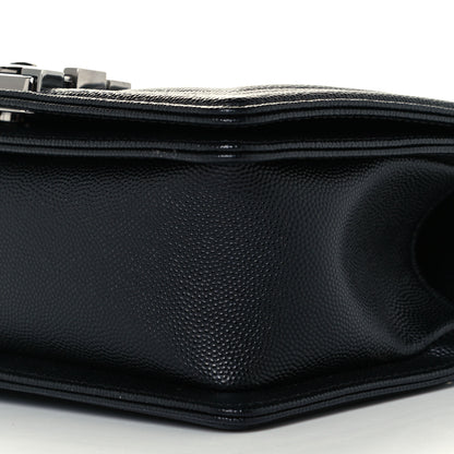 Chanel Caviar Chevron Quilted Small Boy Flap Black 10 of 10