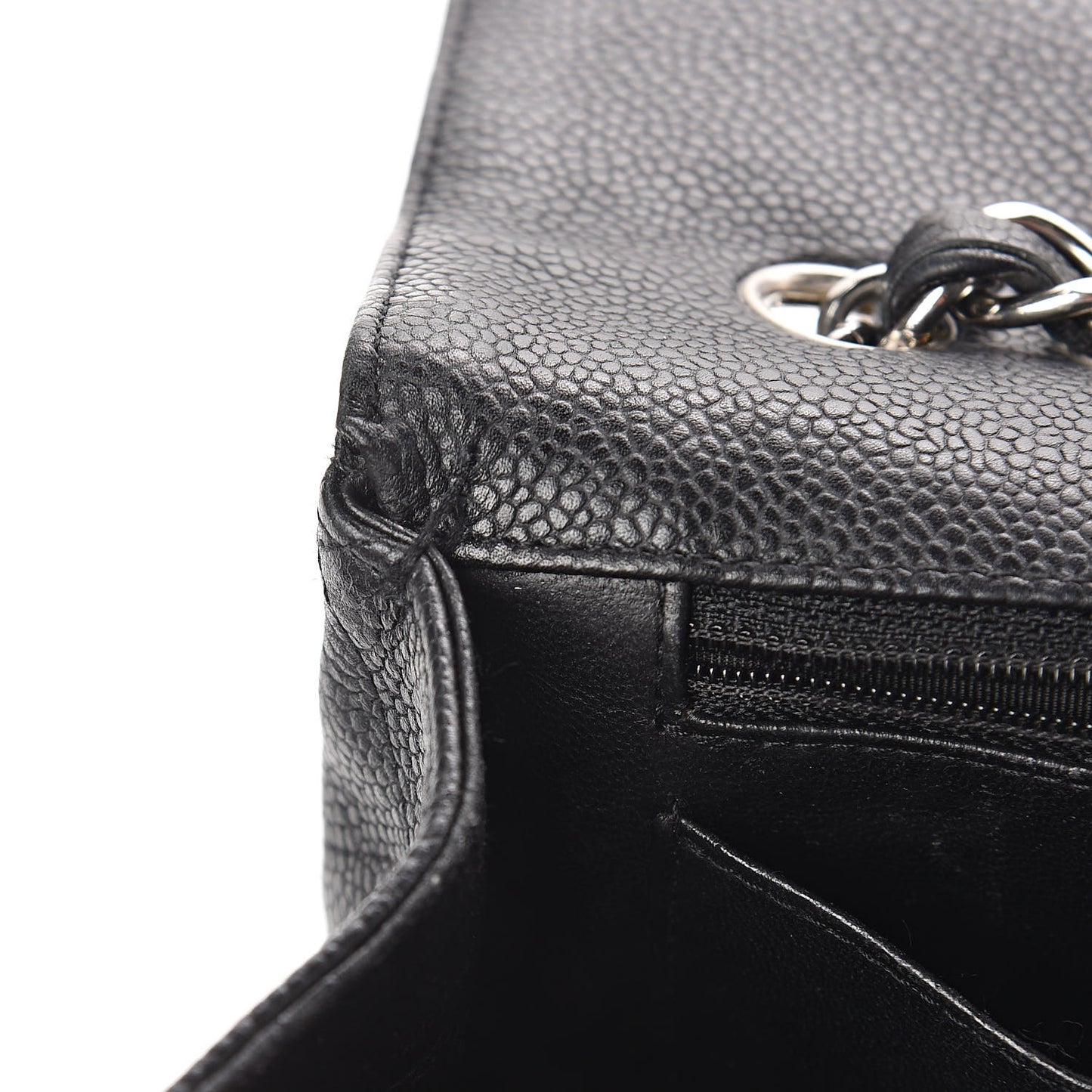 Caviar Quilted Jumbo Single Flap Black