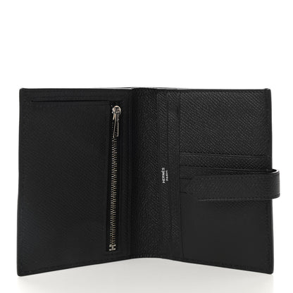 Hermes Epsom Bearn Compact Wallet Black 5 of 8
