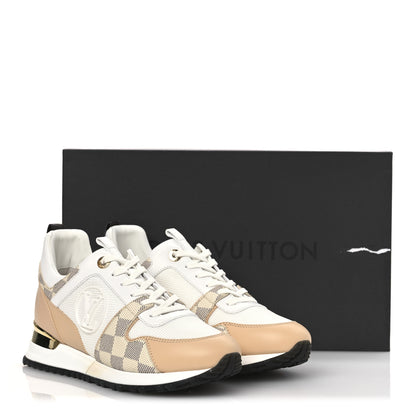 Louis Vuitton Calfskin Damier Azur Run Away Sneakers 37 White 12 of 12