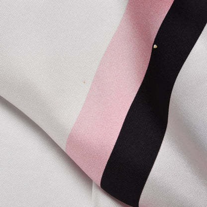 Chanel Silk CC La Pausa Square Scarf Black Pink 5 of 8