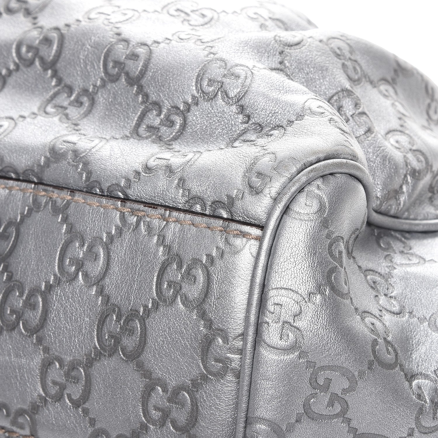 Gucci Guccissima Medium Sukey Tote Silver 11 of 11