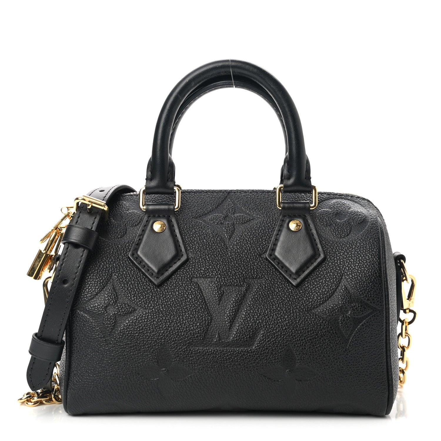 Louis Vuitton Empreinte Monogram Giant Speedy Bandouliere 20 Black 1 of 10