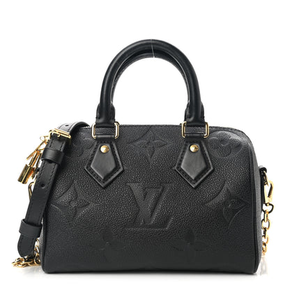 Louis Vuitton Empreinte Monogram Giant Speedy Bandouliere 20 Black 1 of 10
