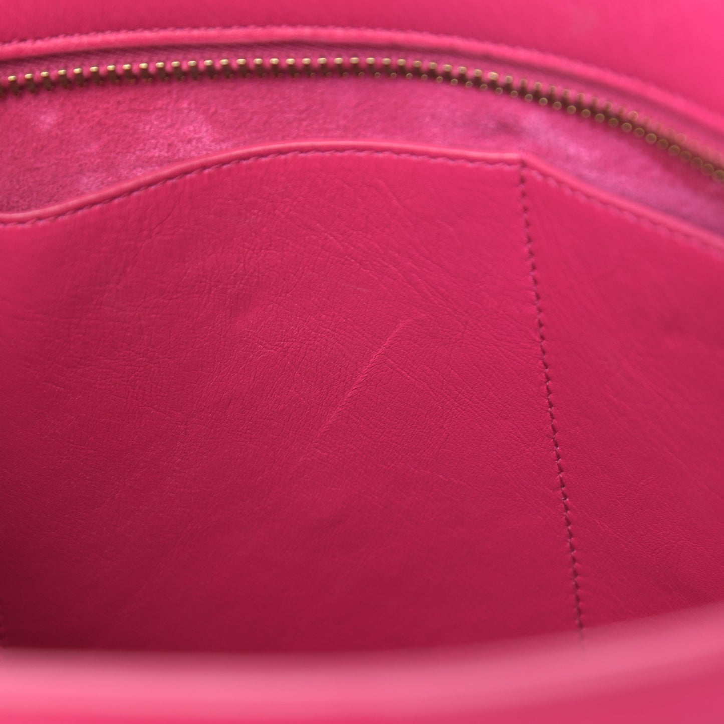 Calfskin Small Monogram Cabas Fuchsia