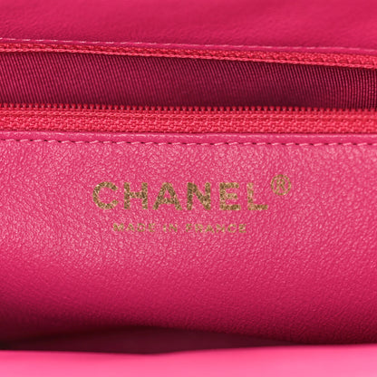 Chanel Lambskin Chevron Quilted Timeless Clutch Dark Pink 6 of 10