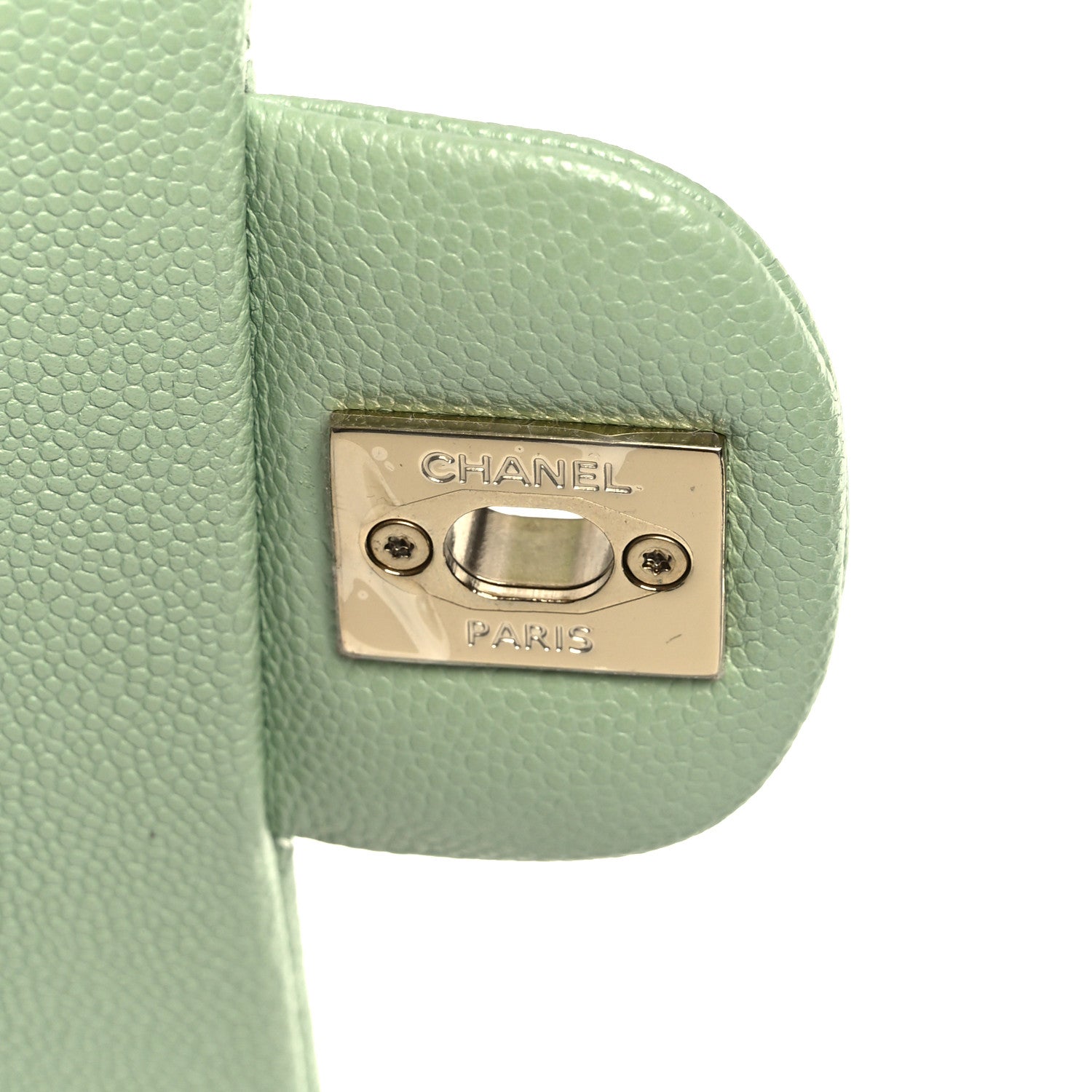 Chanel Caviar Quilted Small Double Flap Light Green 7 of 11