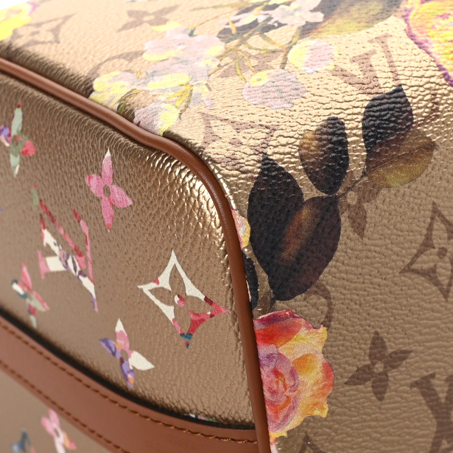 Metallic Monogram LV Garden Speedy Bandouliere 25 Gold