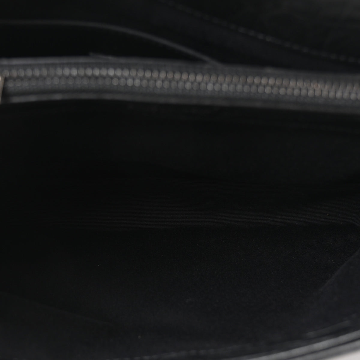 Saint Laurent Calfskin Crocodile Embossed Medium West Hollywood Monogram Fold-Over Black 5 of 10