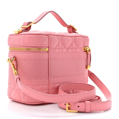 Christian Dior CHRISTIAN DIOR Lambskin Cannage Small Diortravel Vanity Case Pink 3 of 10