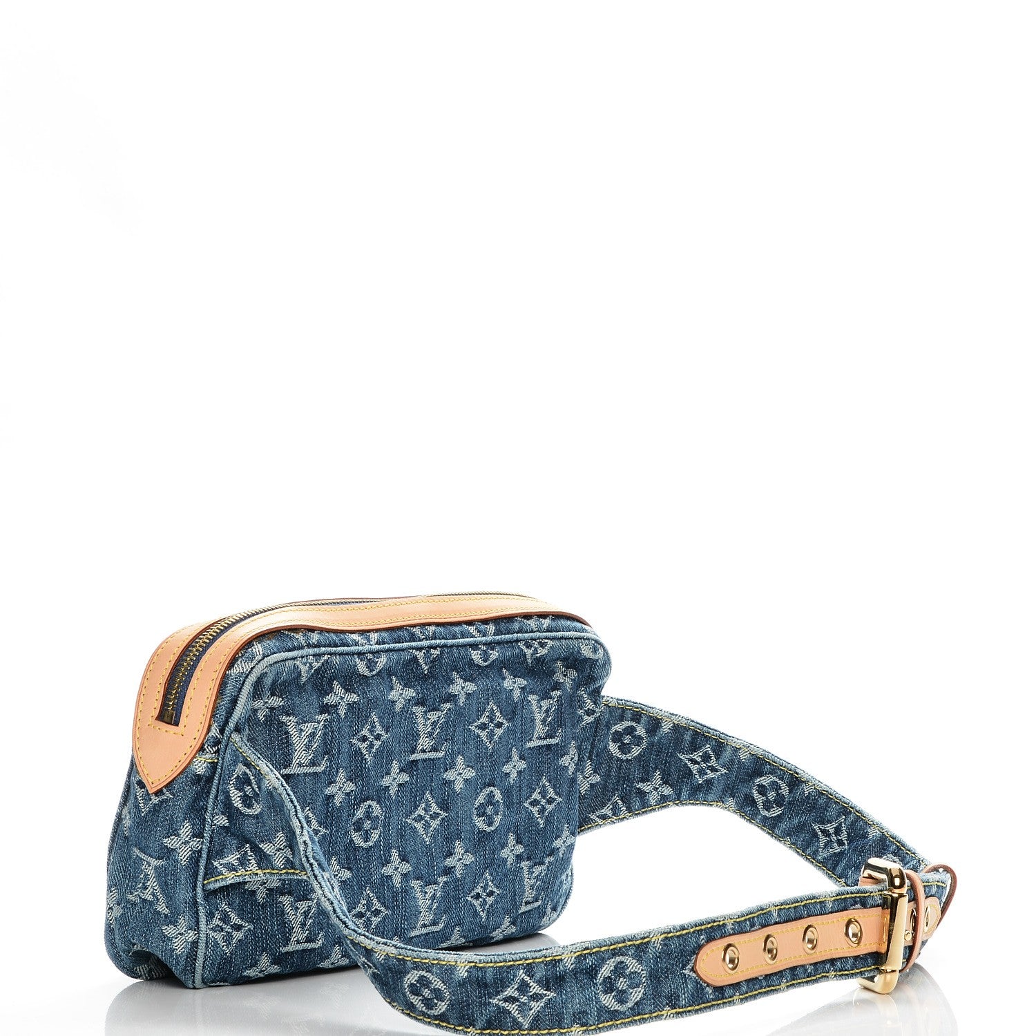 Louis Vuitton Monogram Denim Bum Bag Blue 3 of 7