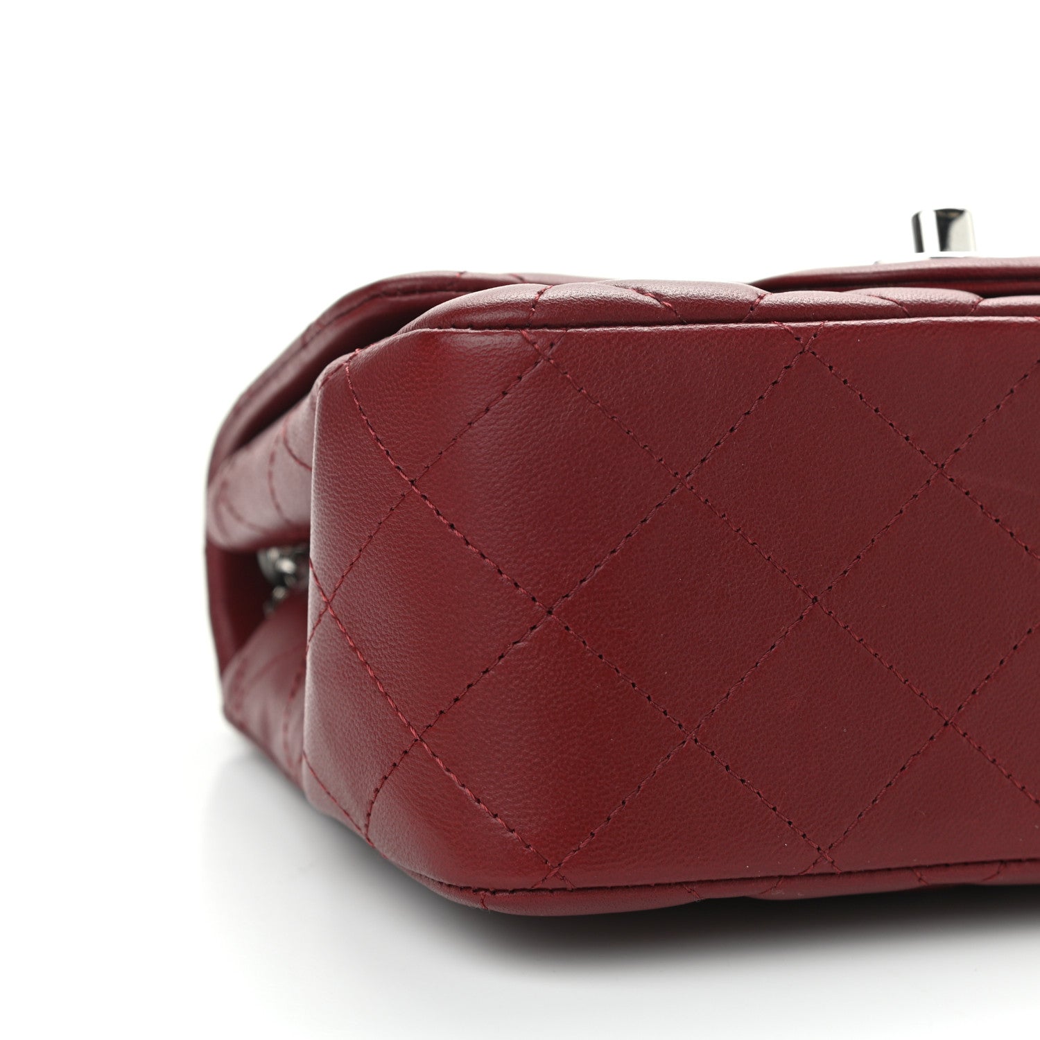 Chanel Lambskin Quilted Mini Square Flap Bordeaux 9 of 11