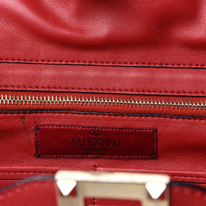 Valentino Garavani Vitello Medium Rockstud Tote Rosso Valentino 6 of 9