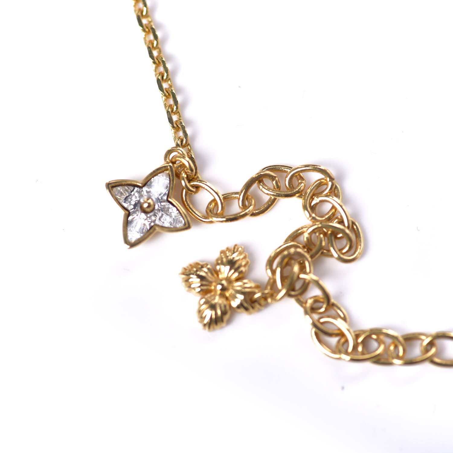 Louis Vuitton Metal Blooming Strass Necklace Gold 5 of 11