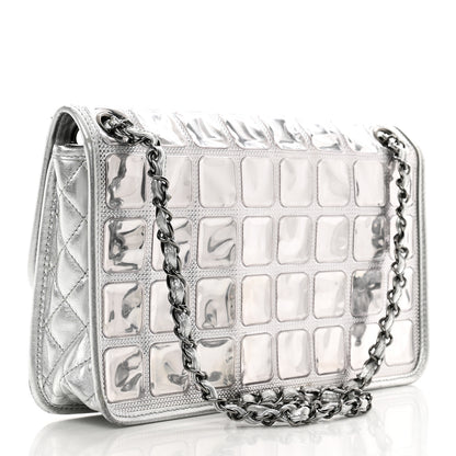Chanel Vinyl Large Ice Cube Flap Silver 2 of 9