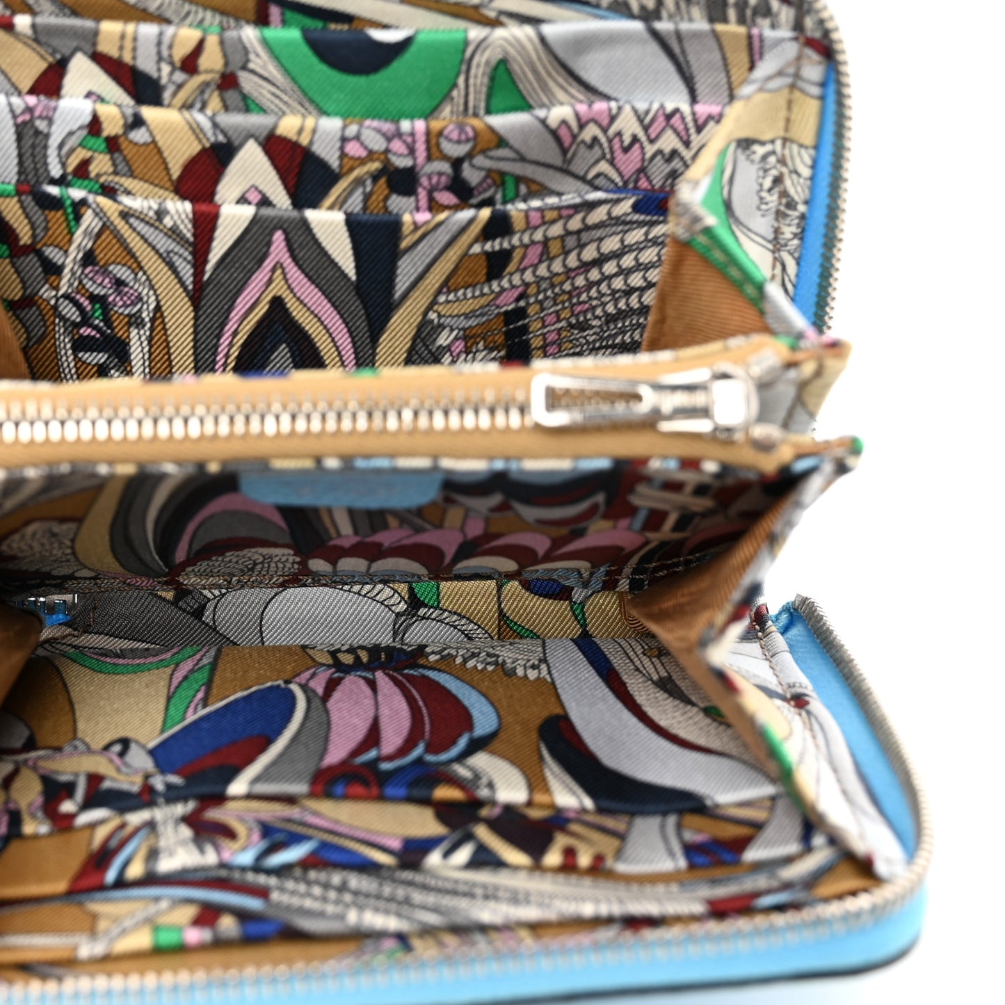 Epsom Silk'In Compact Wallet Celeste