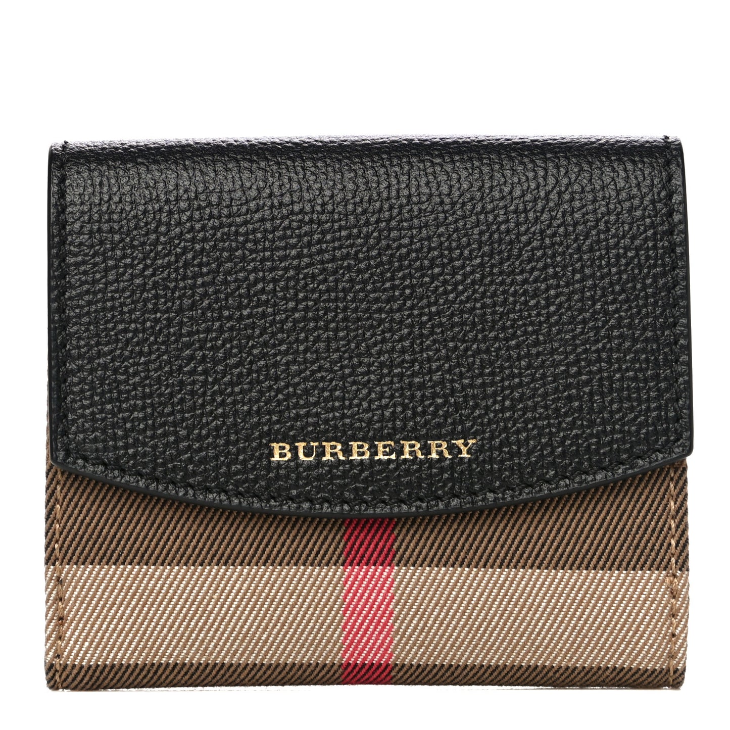 House Check Luna French Wallet Black